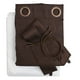 thumbnail image 3 of Set de Cortinas Rústica Con Argollas 8 Piezas Chocolate, 3 of 4