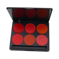 Magideal - Paleta De Lápiz Labial De 6 Colores, Brillo De Labios, Placa De Maquillaje, Embellecedor Hidratante, Lápiz Labial Mate Profesional Para Festival De Of