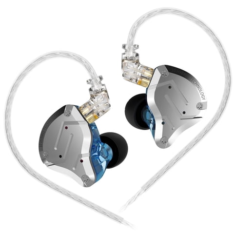 Kinboofi - Auriculares Con Cable Kz Zs10 Pro, Monitor Intraural Con 5 Controladores, Color Azul