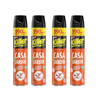 Killer - Pack 4 Insecticida En Aerosol 390Cc Casa Y Jardin