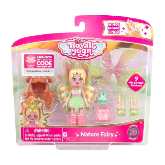 Muñeca de moda Hada de la Naturaleza de 3" – 1 figura con 9 accesorios de moda – Código de artículo virtual incluido – Serie 1 – Edad 5+