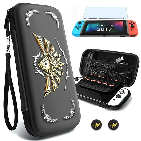 Bolsa de Almacenamiento AARONMEI para Consolola Switch con Protector de Pantalla HD y Tapas para Joystick