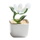 thumbnail image 3 of Planta En Maceta Estatua De Vidrio Estatuilla Regalo Decorativo Flores Artificiales En Maceta Blanco, 3 of 5