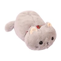 Bothyi - Soporte Para Pañuelos De Coche Con Forma De Gato De Peluche, Accesorios Para Coche, Caja De Pañuelos Decorativa Suave, Color Gris