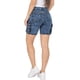 thumbnail image 2 of Short de Mujer Cargo Elasticado Tiro Alto Algodón Azul, 2 of 6