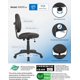 thumbnail image 3 of Silla de trabajo Boss Office Products Dimond sin brazos, negra, 3 of 8