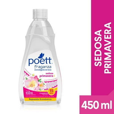 Aromatizante Tela Líquido Sedosa Primavera Frasco 450 Ml Poett