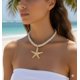 thumbnail image 3 of Collar mujer de cordón Estrella de mar Playera veraniega, 3 of 3