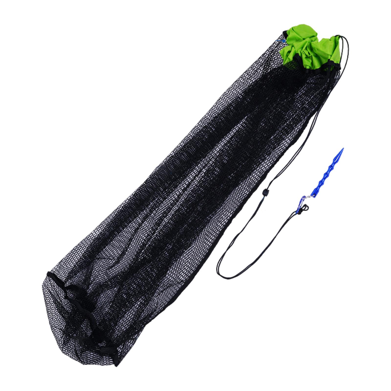Magideal - Bolsa De Red De Pesca Bolsa De Malla De Pesca Bolsa Portátil Con Cordón Para Equipo De Pesca De Cangrejos Bolsa Para Guardar Peces Bolsa Para Cebos De 40x80cm