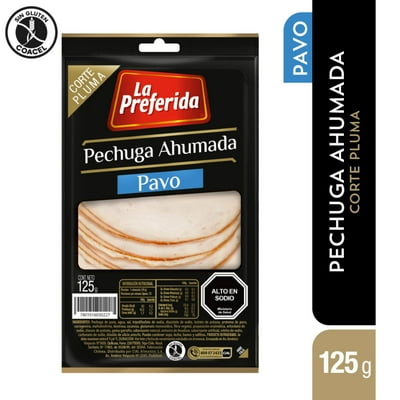 Pechuga De Pavo Ahumada Corte Pluma 125 G La Preferida