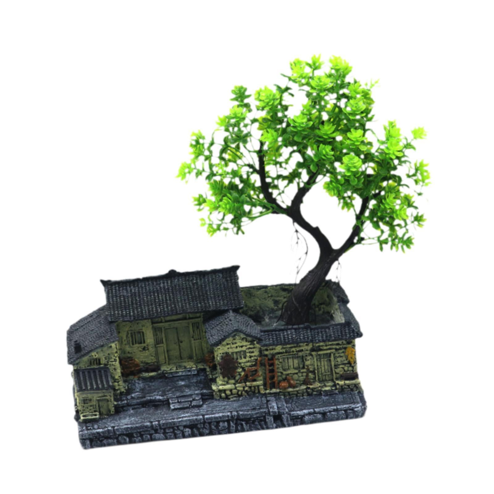 Acuario, Paisaje, árbol, Escondite, Patio, Plantas Artificiales, Decoraciones Para Peceras
