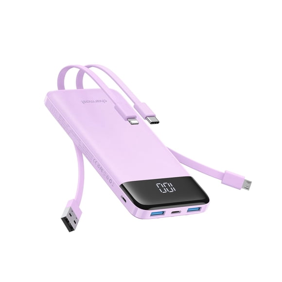 Cargador portátil Charmast Power Bank de 10000 mAh con cables integrados