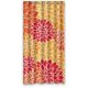 thumbnail image 1 of Cortina de ducha con diseño floral de dalias anaranjadas y rojas, con ganchos, tamaño 36 x 72 pulgadas, 1 of 3
