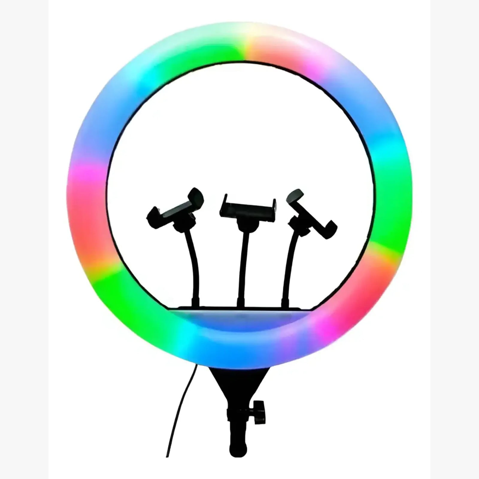 Genérico - Aro Luz Led Multicolor 56cm + Control + Trípode + Rgb 22 Pulgadas Colores Variados Influencer Luces Para Tus Videos