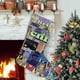 thumbnail image 1 of Todos Todavía Odian a Chris Tema: Calcetines de Navidad, fino lino blanco para colgar en escaleras y chimenea, decoración navideña para el hogar, regalo de Navidad.54cm×38cm, 1 of 5