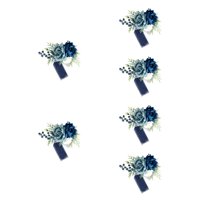 Magideal - 6 Piezas De Muñeca De Muñeca Flores De Mano Pulsera Pulsera De Pulsera Artificial Muñeco Para La Pulsera Para La Cena De Graduación Valentín