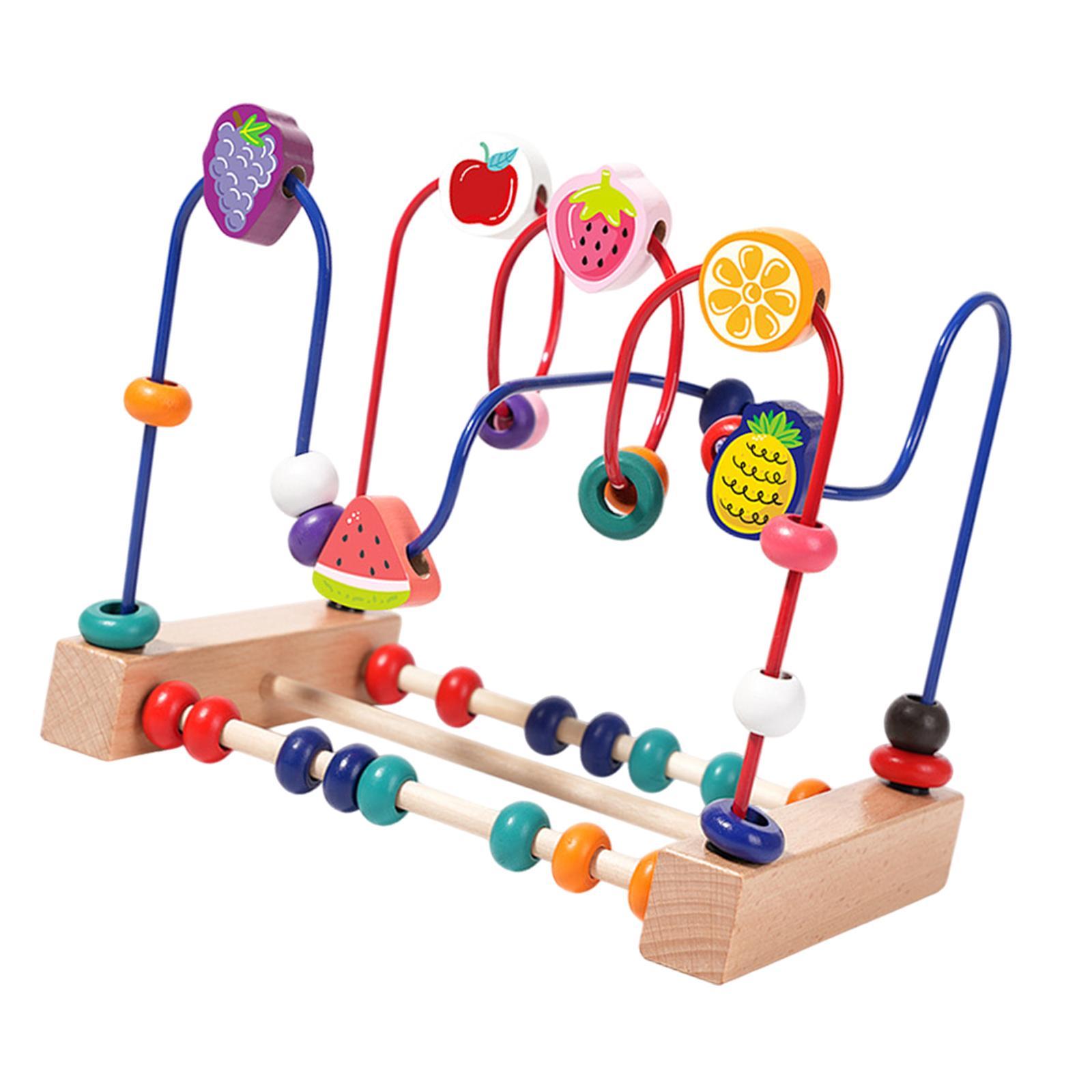 Magideal - Juguete De Laberinto De Cuentas, Rodillo De Cuentas A Partir De 3 Años, Razonamiento Espacial Para Bebés, Regalo Para Niños Y Niñas, Círculo Educativo