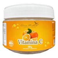 Vitamina C En Polvo 250Gr Green Medical Sabor Naranja