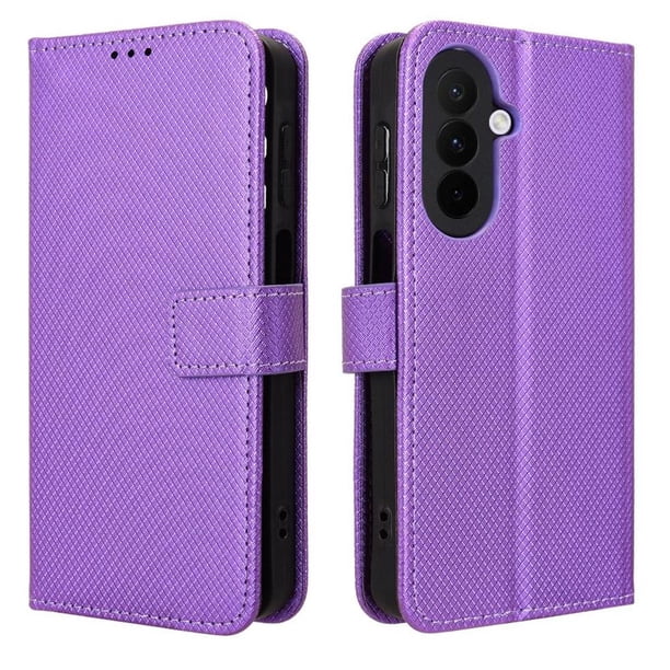Funda Billetera para Motorola MOTO Edge 60 Pro con Ranuras y Soporte Morado