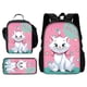 thumbnail image 1 of 3 pcs set Cartoon Maries Cat Child School Backpack with Lunch Bags ,Pencil Bags ,Cartoon School Bags for Boys Girls Best Gift, 1 of 3