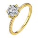 thumbnail image 1 of Anillos de Compromiso de Moissanita de 1 Uds para Mujer Color D Claridad VVS1 Anillos de Diamante de Plata Esterlina S925 Chapados en 14K Bandas de Boda de Moissanita con Certificado, 1 of 9
