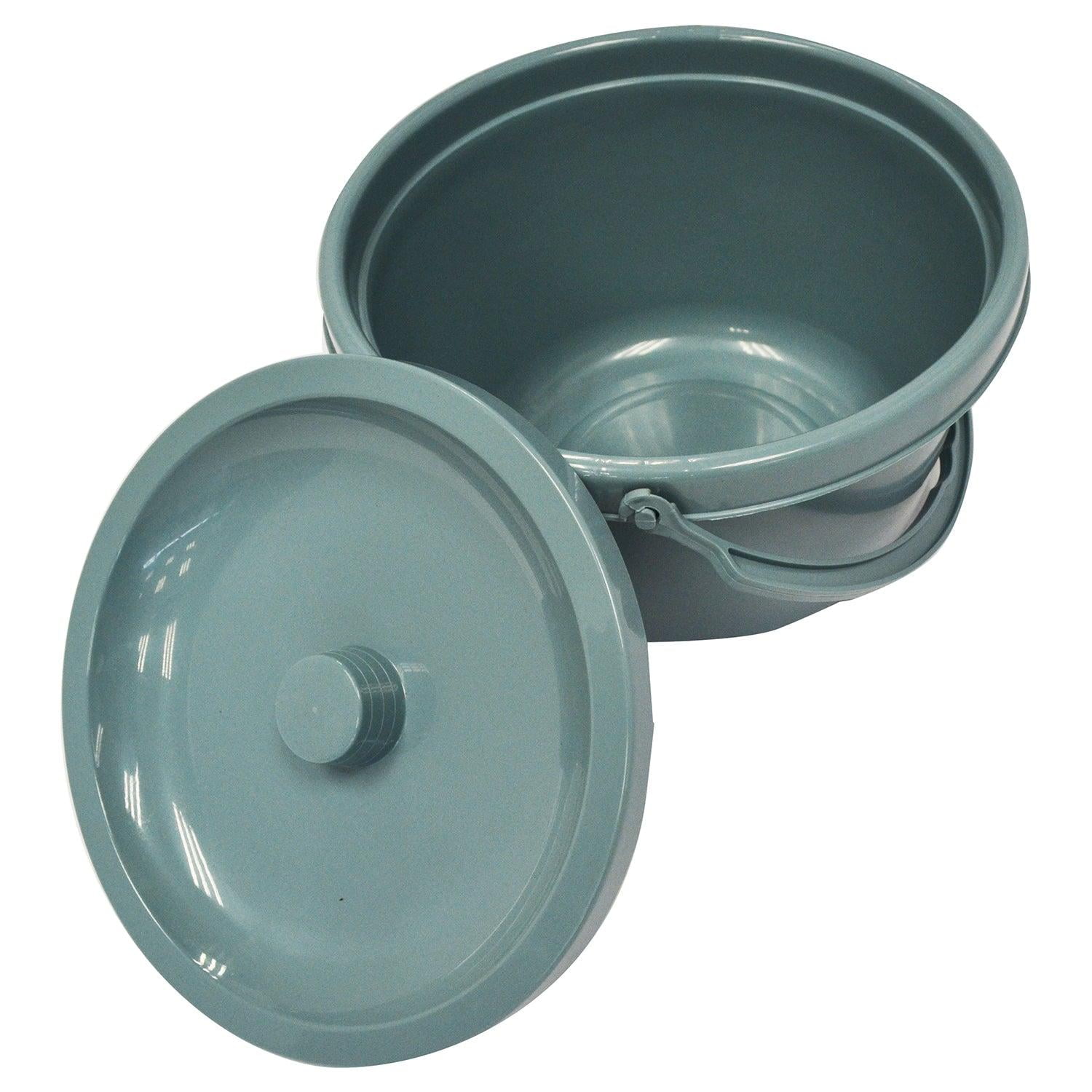 Glomed - Balde De Repuesto Con Tapa Para Baño Portátil Wc Gris