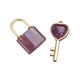 thumbnail image 5 of Juego De Colgante De Collar Con Llave De Pareja, Llave En Forma De Corazón Para Viajes En La Calle, Cumplea?os, Color Morado, 5 of 5