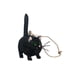 thumbnail image 5 of Mini Colgante De Resina Con Forma De Gato Navidad Para Espejo De Coche Negro, 5 of 5