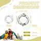 thumbnail image 2 of Uxcell Anillos para Patas de Pájaros, Anillo de Pierna de Metal para Loro Actividad de Entrenamiento de Vuelo al Aire Libre Clip de Apertura Accesorios 14.5mm/0.57" ID, (Tono Plateado, 10 Conjuntos), 2 of 6