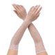 thumbnail image 1 of suxuMhao Guantes de Red con Pedrería Guantes Largos Brillantes Guantes de Malla Elástica para Fiesta Noche Graduación Accesorios de Disfraz, Talla Única 18 Pulgadas, 5 Pares, Blanco, 1 of 2