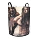 thumbnail image 2 of El Hombre del Norte Cesta de lavandería de gran capacidad redonda con asa, bolsa para ropa sucia plegable, almacenamiento para dormitorio, baño y lavadero 44x35 cm, 2 of 6