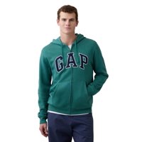 Sudadera Con Capucha Gap Heritage Logo Para Hombre Con Cremallera Completa, Color Verde Bálsamo, Tal