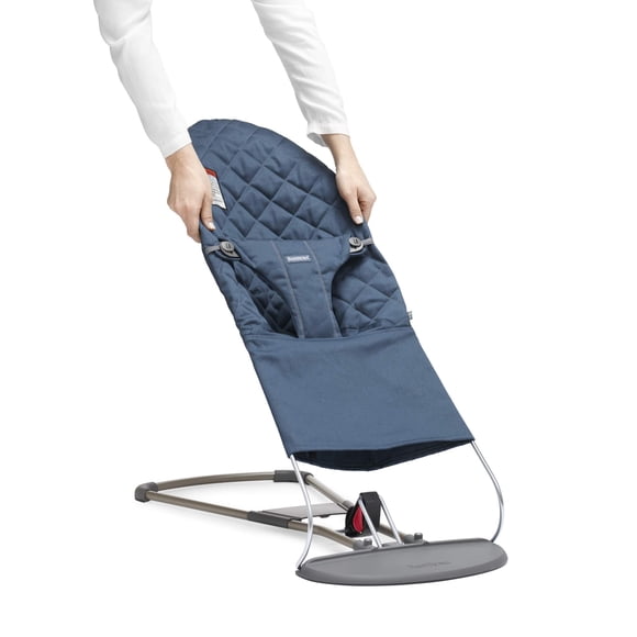 Asiento de tela para hamaca BabyBjörn Midnight Blue Cotton