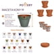 thumbnail image 3 of Set de 3 Maceta Kony 19cm Morena Mostaza y sus platos, 3 of 3