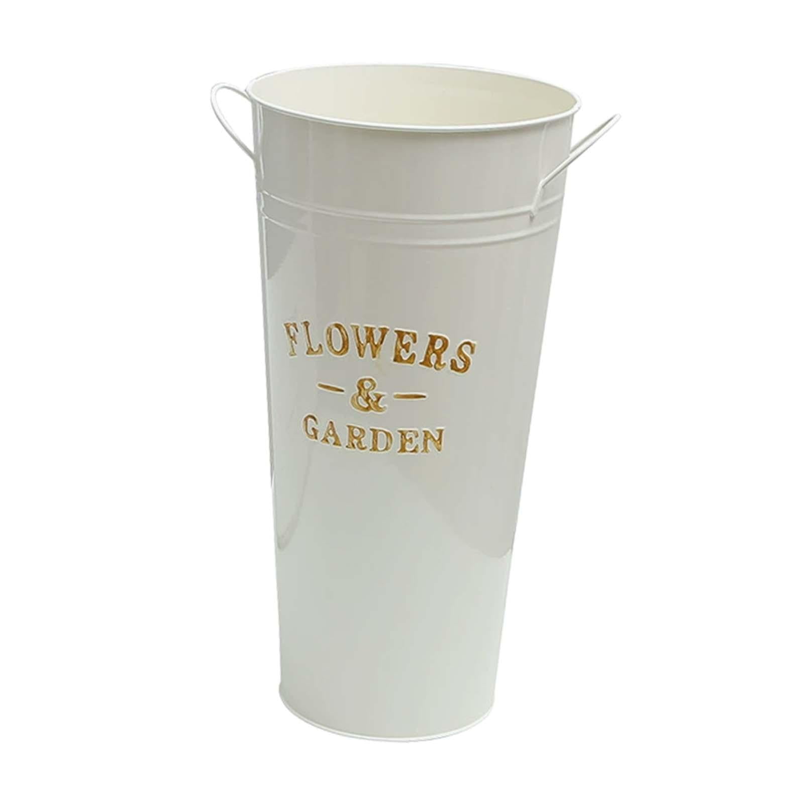 Bothyi - Cubo De Flores De Hierro, Centro De Mesa Vintage Francés Para Dormitorio, Cafetería, Cocina, 35 Cm De Alto