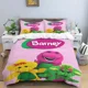 thumbnail image 1 of Barney Friends Cute Cartoon Bedding Set Dinosaur Pattern Duvet Cover Pillow Case boys Bedroom Double Comforter Gift Bed Sheets, 1 of 5