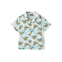 Camisa Hawaiana Disney Star Wars Yoda Grogu Para Niño Pequeño