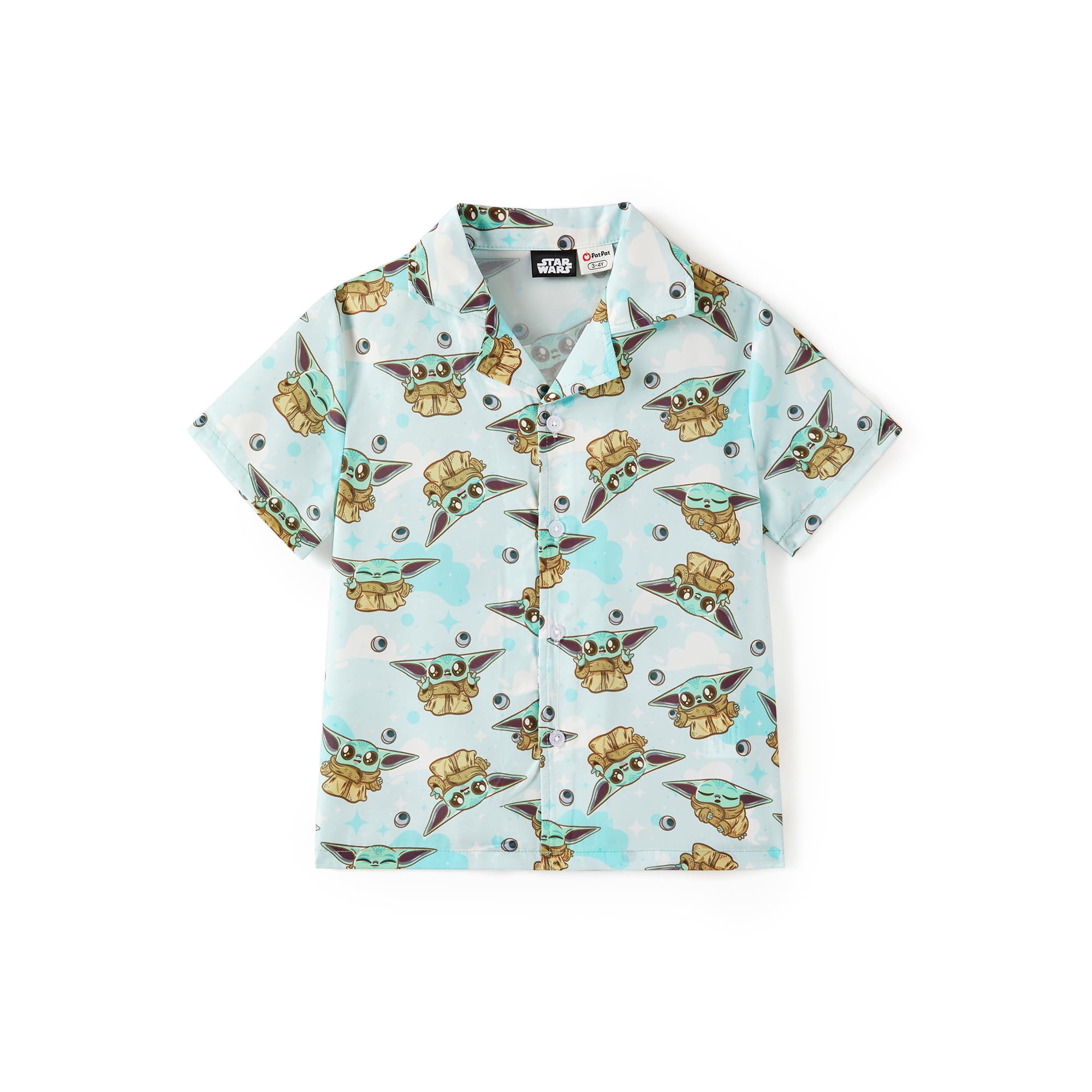 Camisa Hawaiana Disney Star Wars Yoda Grogu Para Niños De 4 A 5 Años