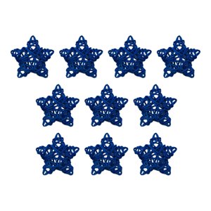 Bothyi - 10X Colgantes De Estrella De Navidad Decoración De Boda Despedida De Soltera Pentagrama De Navidad Azul