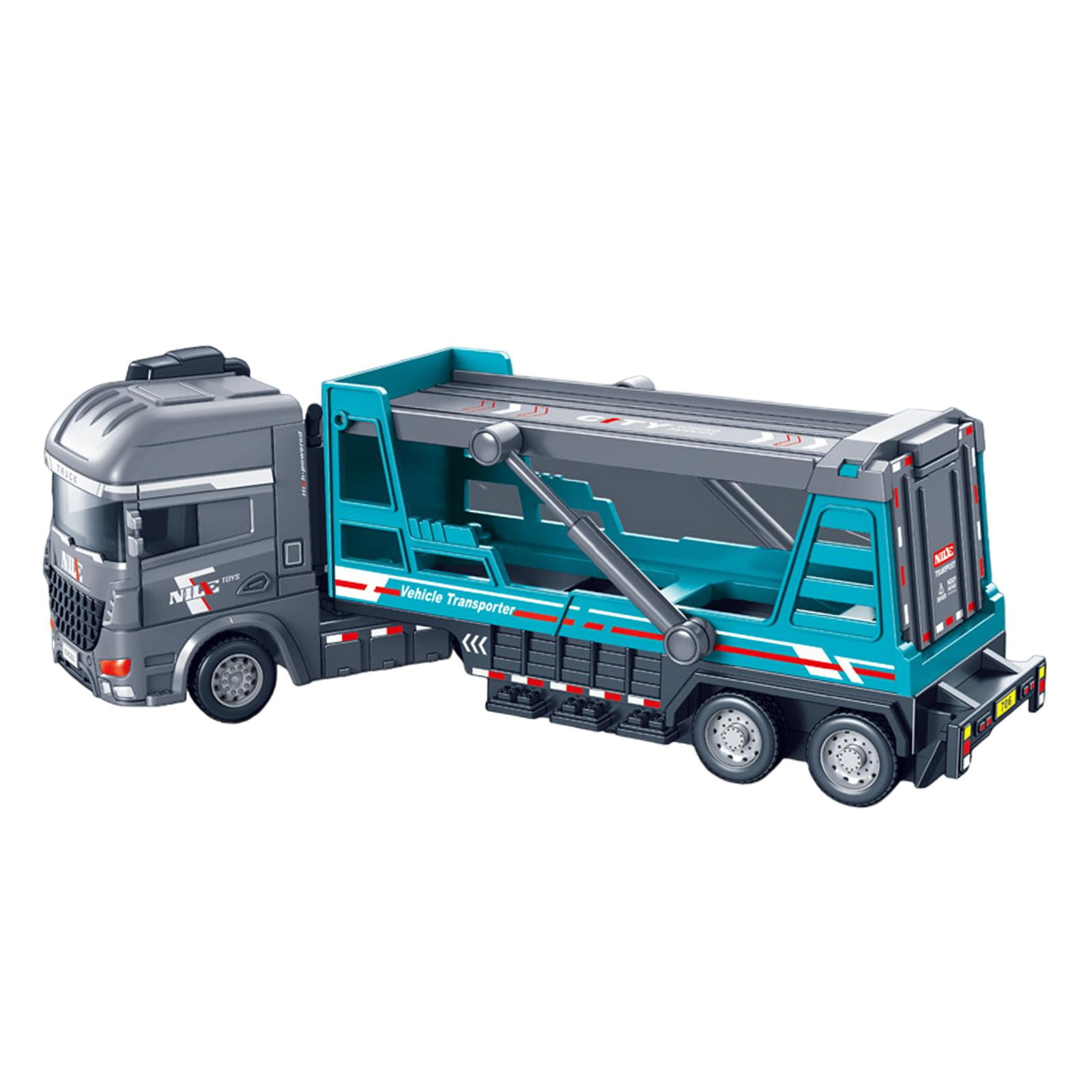 Magideal - Camión De Construcción De Juguete Para Niños, Vehículo De Juego De Construcción, Camión Creativo, Coche De Ingeniería Para Niños, Juguetes Educativos, Remolque