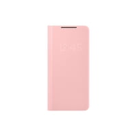 Funda Led Tipo Cartera Para Samsung Galaxy S21+, Versión Estadounidense, Rosa