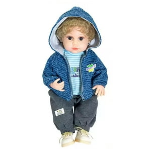 Genérico - Juguete Muñeco Realista 55Cm Silicona Chaleco Azul Infantil
