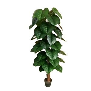 Mobii - Planta Artificial Decorativa De 160 Cm Con Macetero Verde