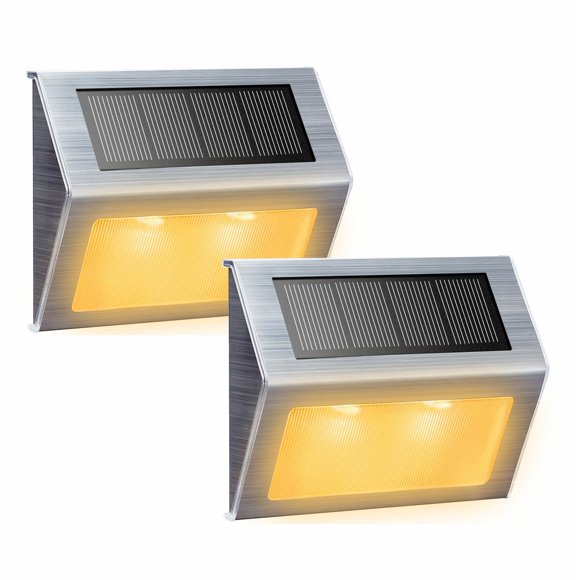 Luces solares XLUX S60 para escalones, terrazas, caminos y patios, paquete de 2