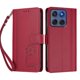 thumbnail image 3 of Funda Cartera Trébol para Motorola Edge 2025 5G con Ranuras Tarjetas y Carga Inalámbrica Rojo, 3 of 6