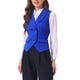 thumbnail image 4 of INSPIRE CHIC Chaleco de Traje para Mujer Doble Botonadura Negocios Solapa Elegante Chaleco de Vestir M Azul Real, 4 of 6