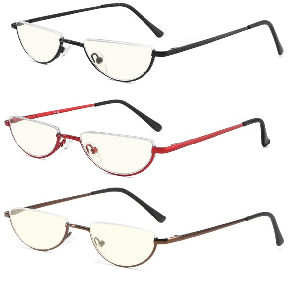 Gafas de lectura touk anti luz azul +3.5 (pack de 3)