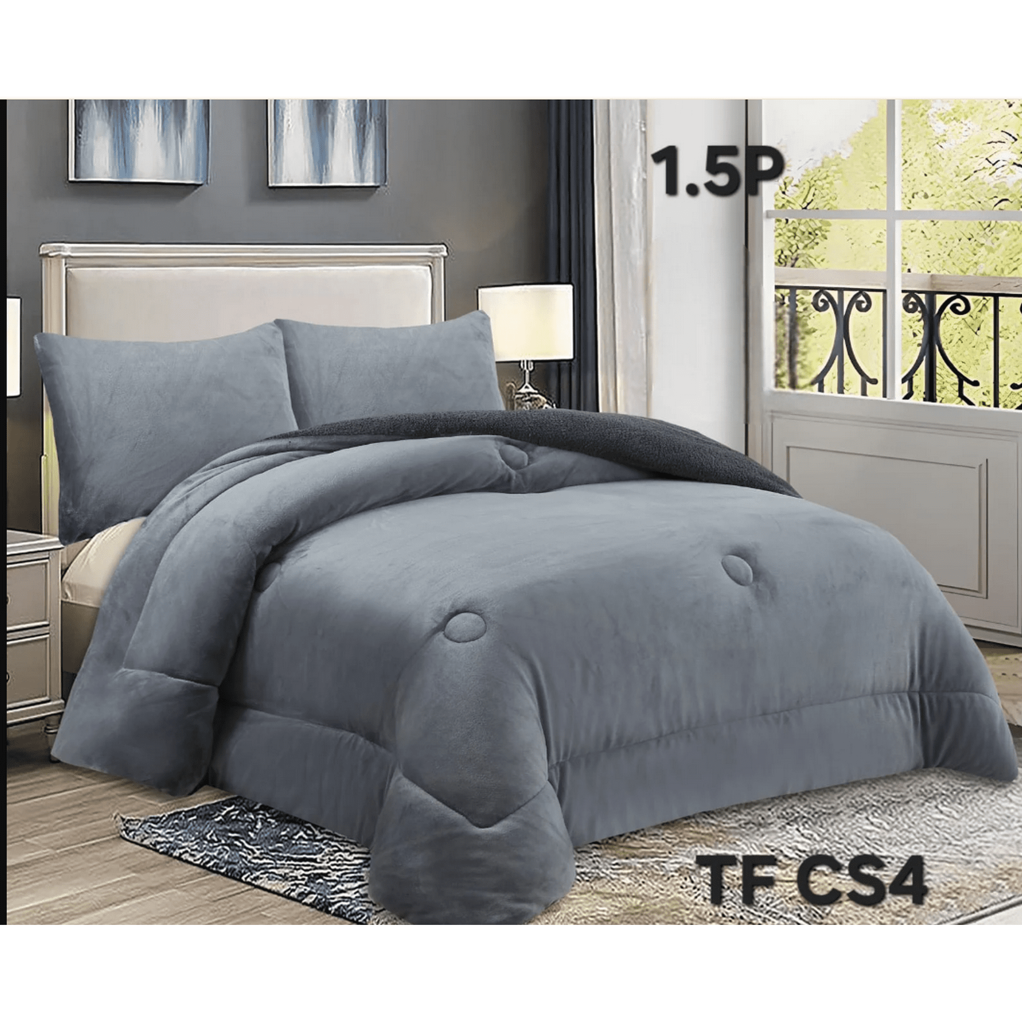 Tecnocasa - Cobertor De Invierno Plush Liso Plaza Y Media