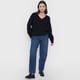 thumbnail image 4 of Sweater Mujer Liso Negro Cuello V Corona, 4 of 5