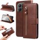 thumbnail image 1 of Funda tipo cartera para Tecno Pova 7 con bolsillo con cremallera y ranuras para tarjetas – Función de soporte Marrón, 1 of 5